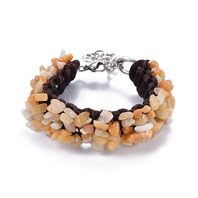 Natural Chip Mixed Stone Bracelets BJEW-F379-01-1