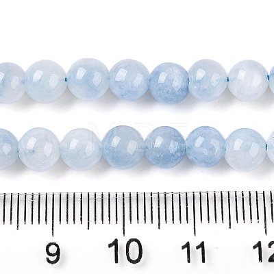 Dyed Natural White Jade Beads Strands G-T138-6mm-210-22-1