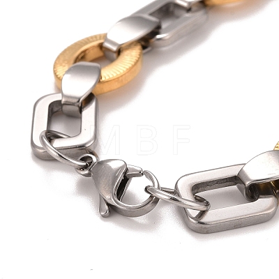 PVD Vacuum Plating 304 Stainless Steel Link Chains Bracelet STAS-E160-05GP-1