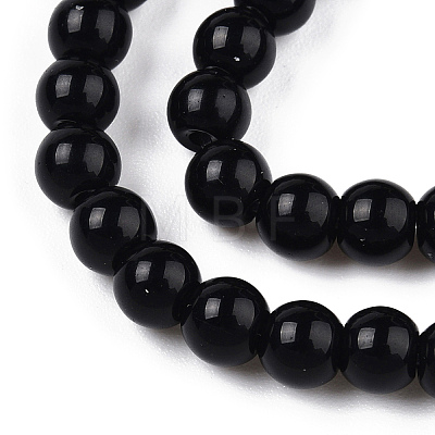 Opaque Solid Color Glass Beads Strands GLAA-T032-P10mm-01-1