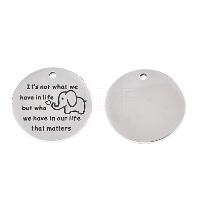 Non-Tarnish 201 Stainless Steel Pendants LS-STAS-T064-38P-12-1
