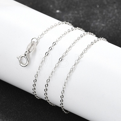 Anti-Tarnish Rhodium Plated 925 Sterling Silver Necklaces STER-M034-32A-1