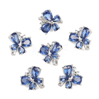 SHEGRACE Butterfly Brass Micro Pave Cubic Zirconia Spacer Bars XGRQ5K576-825P-B-1