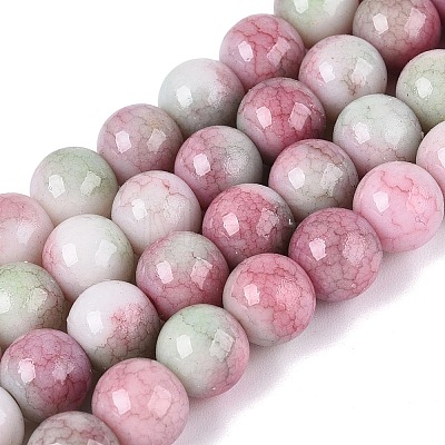 Opaque Ombre Effect Dyed Glass Beads Strands GLAA-Q106-04A-15-1