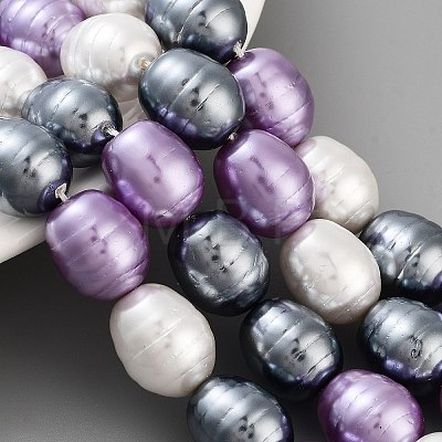 Electroplated Shell Pearl Beads Strands BSHE-H110-01-01-1