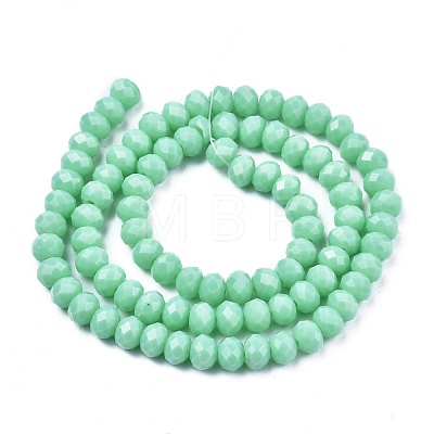 Opaque Solid Color Glass Beads Strands EGLA-A034-P8mm-D14-1