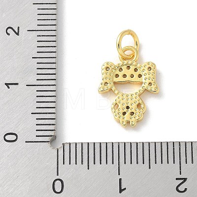 Brass Micro Pave Cubic Zirconia Pendants KK-P292-21C-G-1