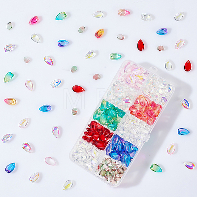 200Pcs 10 Styles Transparent Glass Charms GLAA-GA0001-67-1