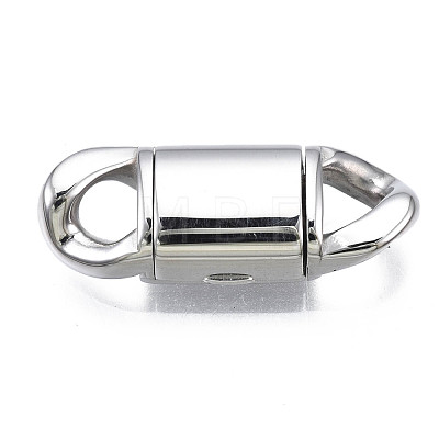 304 Stainless Steel Fold Over Clasps STAS-S080-01A-P-1