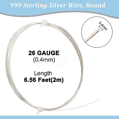 1Pc 999 Sterling Silver Wire STER-BC0001-66C-1