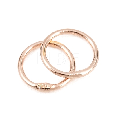 Brass Closed Jump Rings KK-D257-01RG-09-1