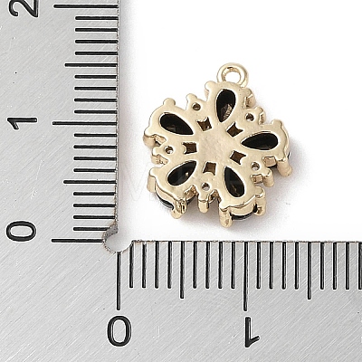 Brass Micro Pave Cubic Zirconia Charms KK-G491-26G-03-1