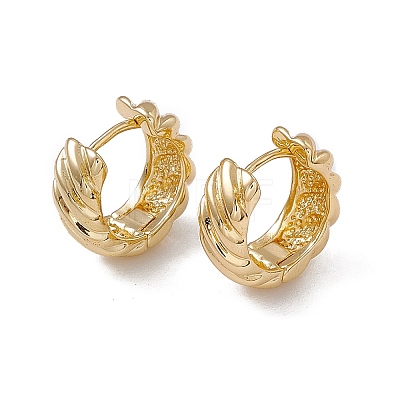 Rack Plating Brass Twist Thick Hoop Earrings for Women X-EJEW-F294-16G-1