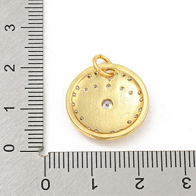 Rack Plating Brass Micro Pave Cubic Zirconia Pendants KK-P277-26G-01-1