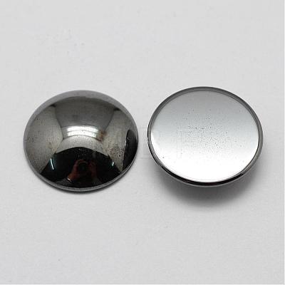 Non-magnetic Synthetic Hematite Cabochons G-P162-05-12mm-1