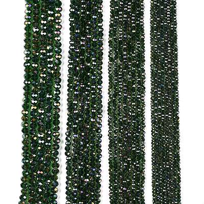 Electroplate Glass Beads Strands EGLA-A044-T6mm-B24-1