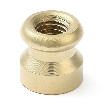 Golden Tone Round Wax Seal Brass Stamp Heads AJEW-M040-01G-L-1