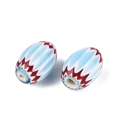 Handmade Millefiori Glass Barrel Beads LA-N002-02D-1