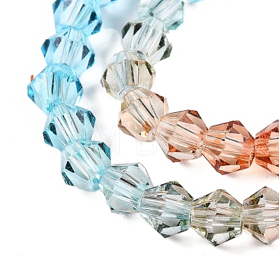 Gradient Color Baking Painted Glass Bead Strands DGLA-A039-T2mm-A016-1