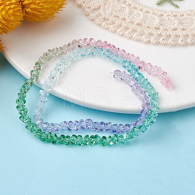 Transparent Baking Paint Glass Bead Strands GLAA-YW0003-17G-1