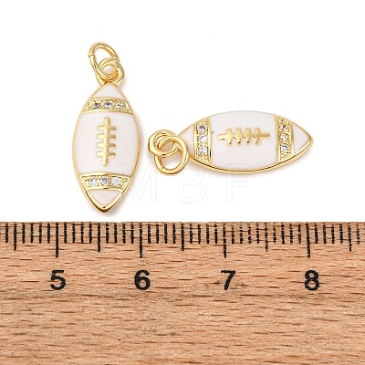 Brass Micro Pave Cubic Zirconia Pendants KK-Q068-58G-02-1