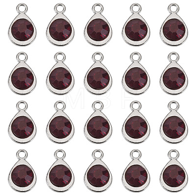 20Pcs Faceted Glass Charms RGLA-TADJ0001-01E-1