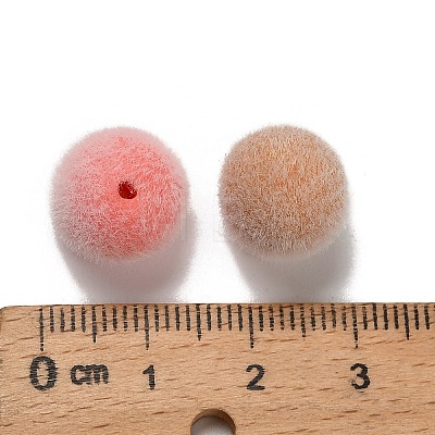 Flocky Opaque Acrylic Beads OACR-I026-01C-1
