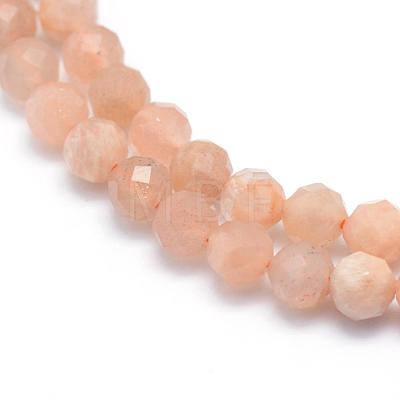 Natural Sunstone Beads Strands G-E411-13B-3mm-1