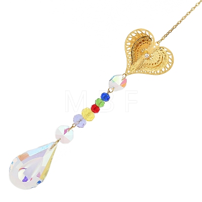 Hollow Alloy Hanging Ornaments HJEW-Q012-05F-1