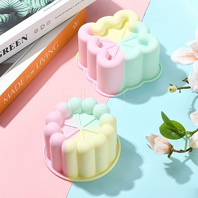 2Pcs 2 Styles Square Circular Cake Baking Silicone Molds ST-CJ0043-083-1