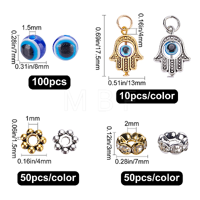 DIY Evil Eye Theme Jewelry Making DIY-SC0016-72-1