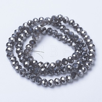 Electroplate Glass Beads Strands EGLA-A034-J6mm-Y01-1