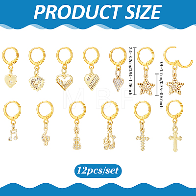 12Pcs Brass Micro Pave Clear Cubic Zirconia Shoes Charms HJEW-PH02500-1