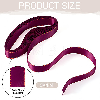 5M Polyester Gold Edged Satin Ribbon OCOR-TADJ0001-05C-1