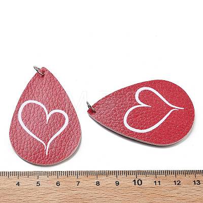 PU Leather Big Pendants FIND-R050-03A-1