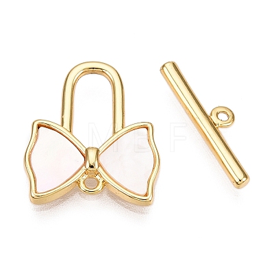 Brass Toggle Clasps KK-N254-160G-1