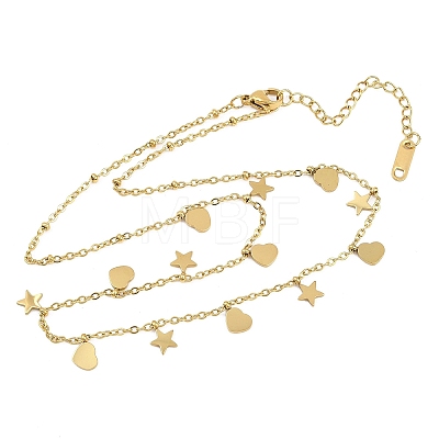 304 Stainless Steel Bib Necklaces for Women NJEW-A065-01C-G-1