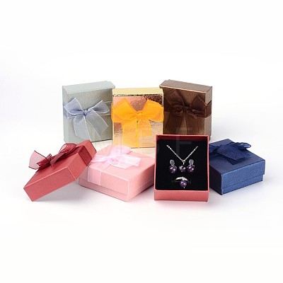 Rectangle Cardboard Jewelry Set Boxes BC106-1