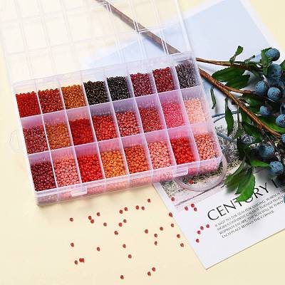 288G 24 Colors Glass Seed Beads SEED-JQ0005-01B-3mm-1