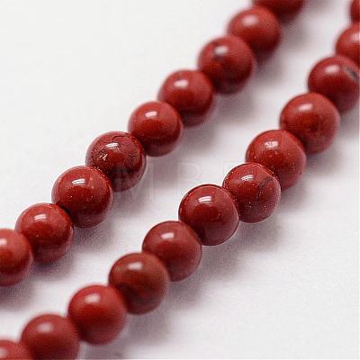 Natural Red Jasper Beads Strands G-N0221-01-2mm-1