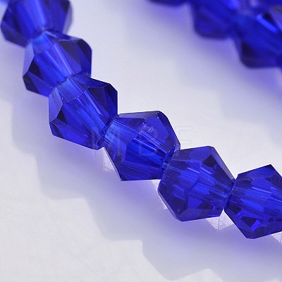 Faceted Bicone Glass Beads Strands X-EGLA-P017-4mm-08-1