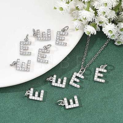SHEGRACE Brass Micro Pave Clear Cubic Zirconia Pendants XGRQ29341-394P-E-1