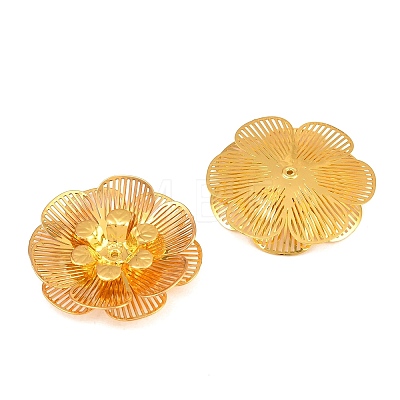 Brass Filigree Cabochons KK-CBACEE9-02D-G-1