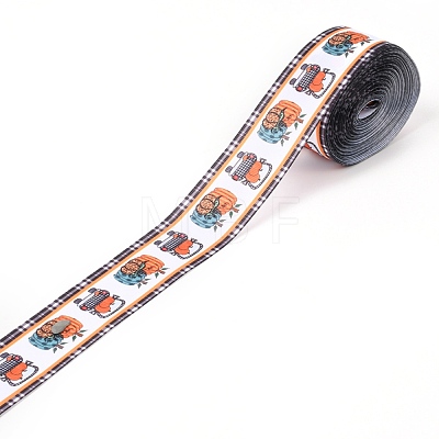 Autumn Theme Polyester Grosgrain Ribbon OCOR-I010-05C-1
