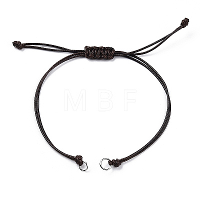 Korean Waxed Polyester Cord Braided Bracelets MAK-T010-02P-1