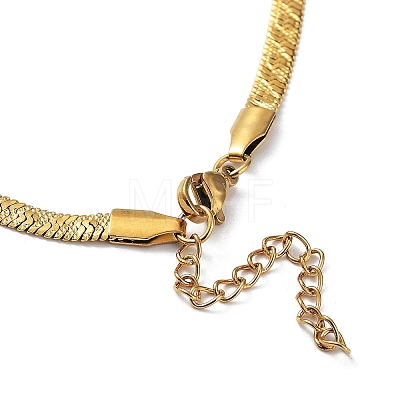 304 Stainless Steel Herringbone Chain Necklaces NJEW-P282-04G-1