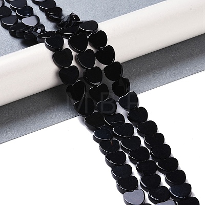 Natural Black Onyx(Dyed & Heated) Beads Strands G-NH0011-G05-01-1