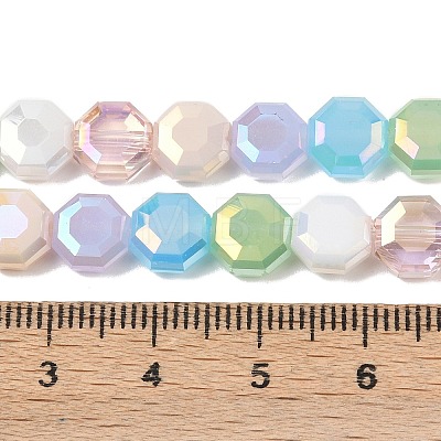 Electroplate Opaque Glass Beads Strands EGLA-G039-05A-01A-1