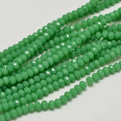 Faceted Rondelle Glass Beads Strands X-GLAA-I033-3mm-12-1