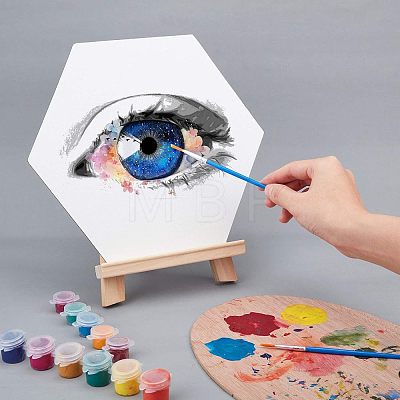 Hexagon Painting Canvas Panel Drawing Boards DIY-NB0004-10-1